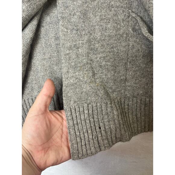 Eileen Fisher Yak Wool Brown Collared Cardigan Lagenlook FLAW sz L Bohemian - Picture 5 of 9